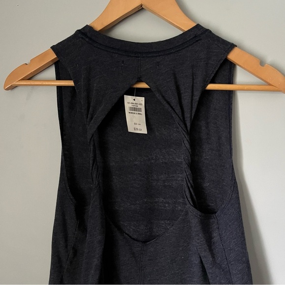 Abercrombie & Fitch NY Navy Blue Anonymous Twisted Open Back Tank Top Sz XS NWT - Picture 10 of 13